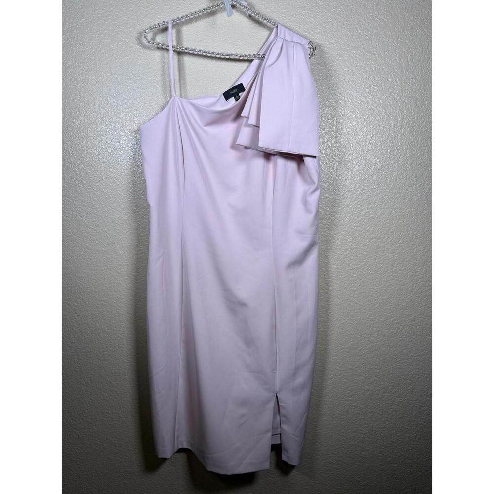 Maia Womens One Shoulder Pink Dress Plus Size 18 Formal Cocktail Party‎ Wedding